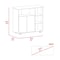 Tuhome Paprika Kitchen Cart, Four Casters, Four Open Shelves, Double Door Cabinet, Light Oak/White MDB7166 - alternate 3